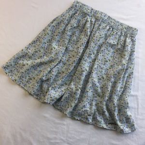 ABERCROMBIE & FITCH Blue Floral Mini Skirt